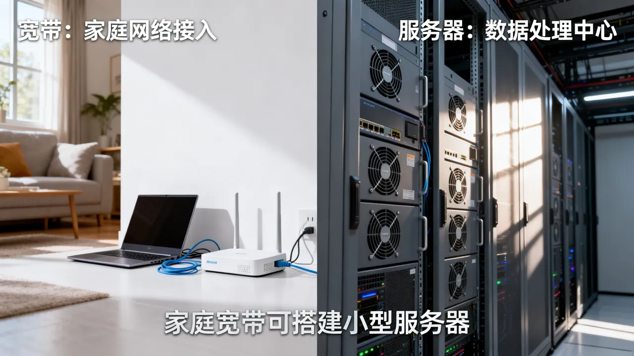 宽带和服务器有什么区别,家庭宽带能搭建服务器吗 宽带和服务器有什么区别,家庭宽带能搭建服务器吗