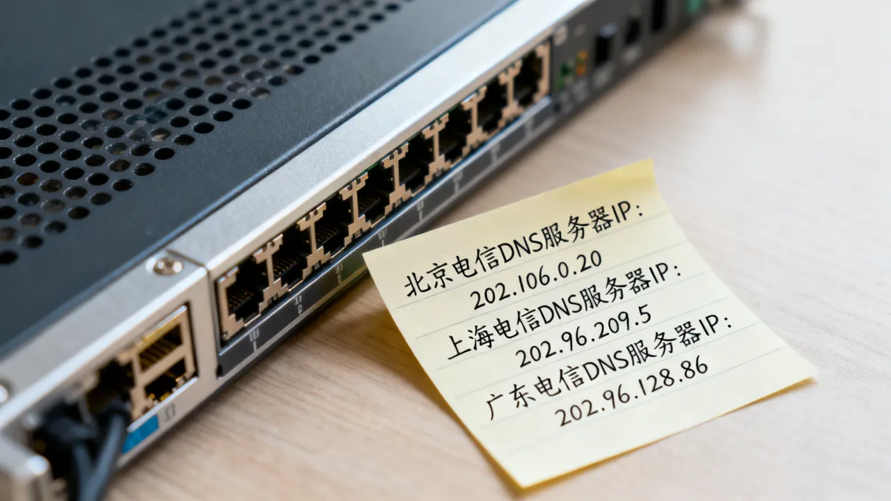 电信光纤宽带服务器各省IP怎么查，各省电信DNS服务器IP大全