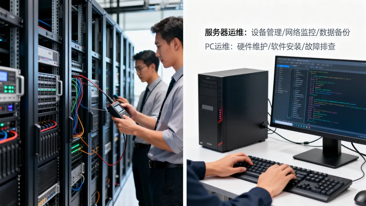 服务器运维和PC运维有啥区别？两者工作内容有何不同？