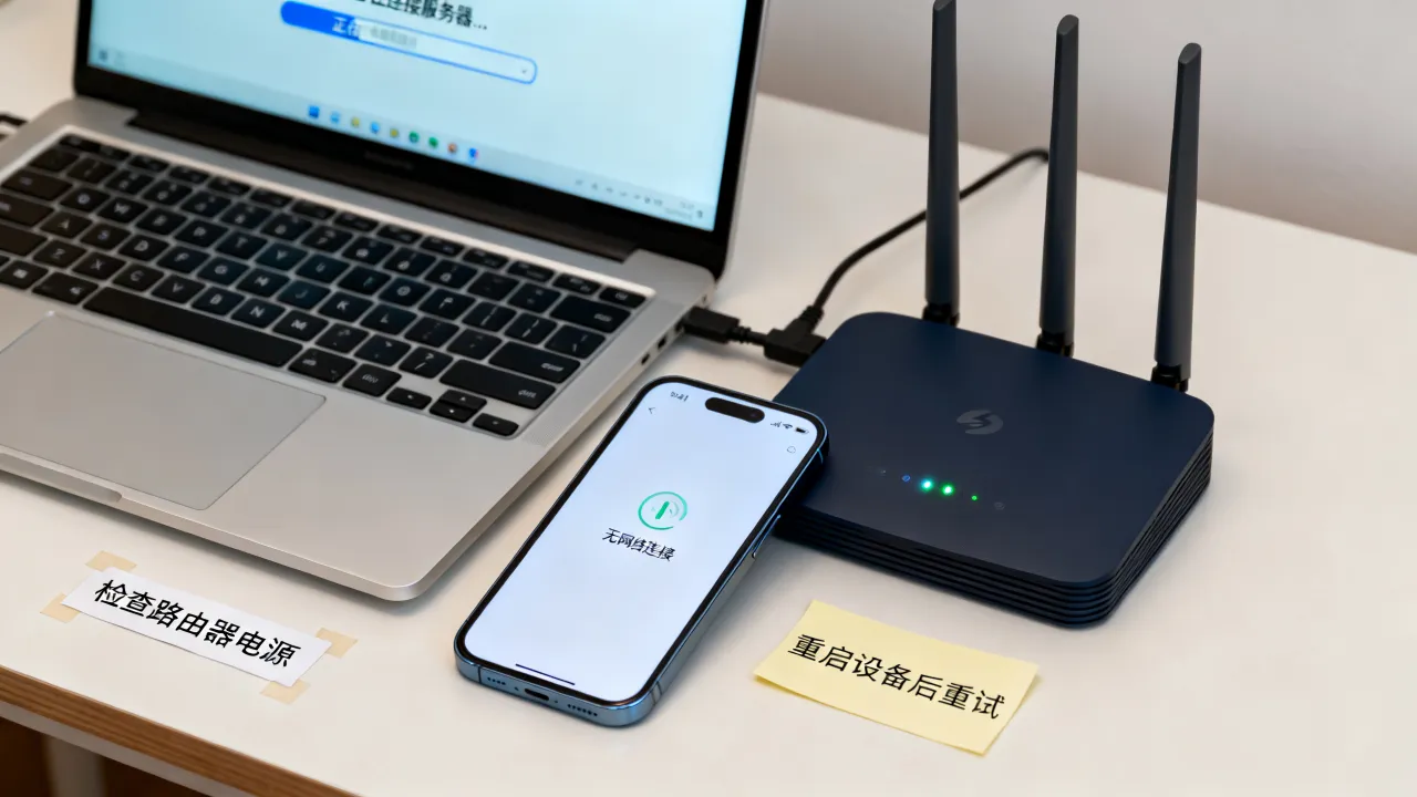 为什么网络没有wifi连接到服务器地址，连不上服务器怎么回事