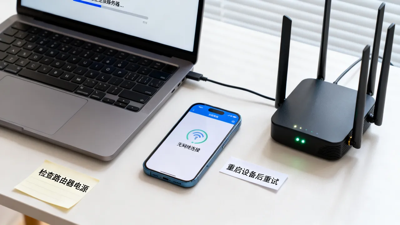 为什么网络没有wifi连接到服务器地址，连不上服务器怎么回事