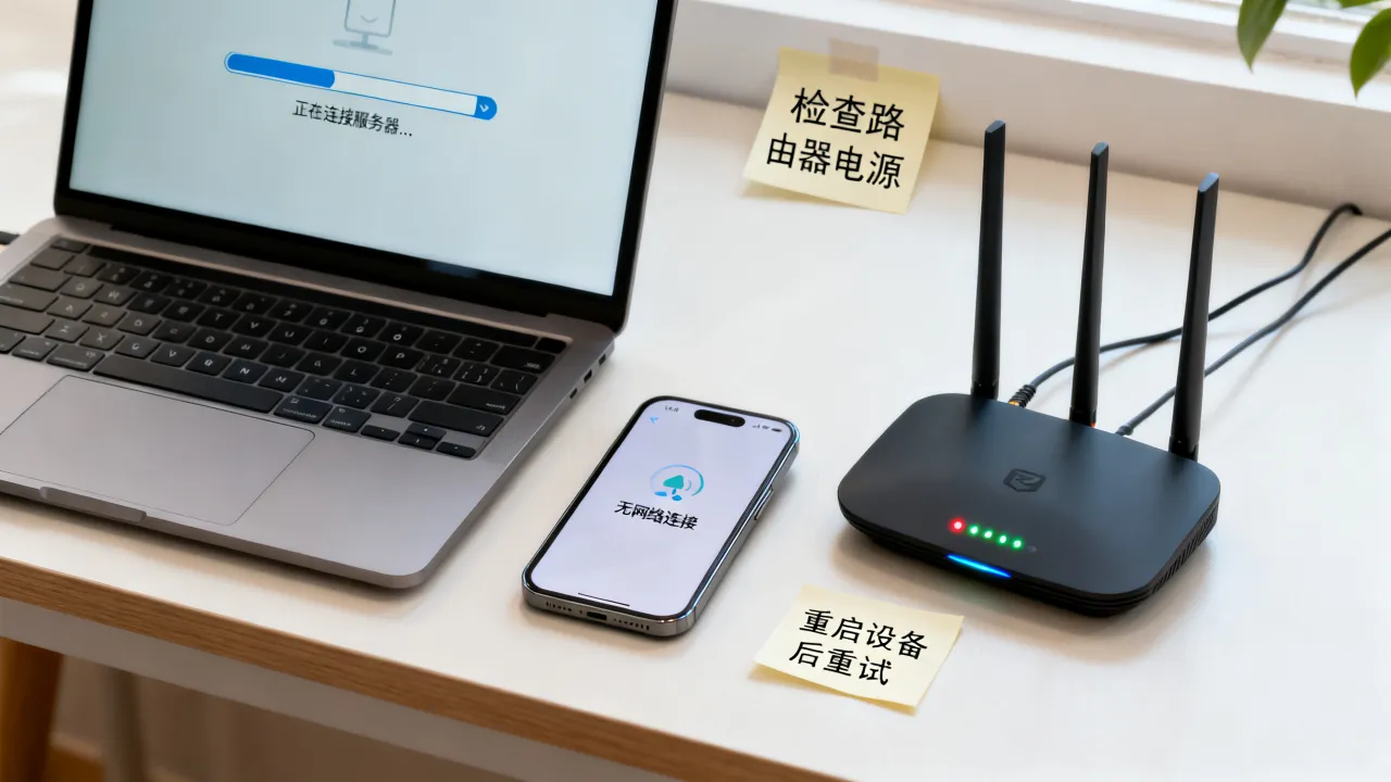 为什么网络没有wifi连接到服务器地址，连不上服务器怎么回事