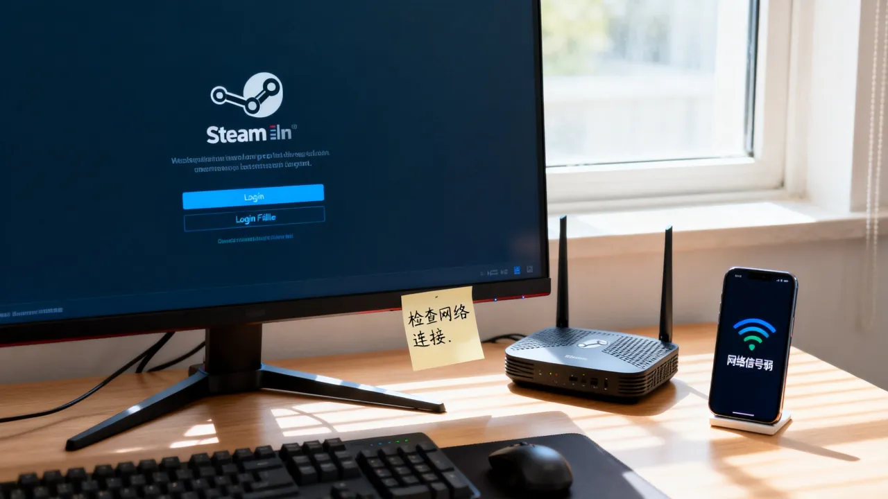 登入steam为什么无法连接服务器，登录失败怎么解决