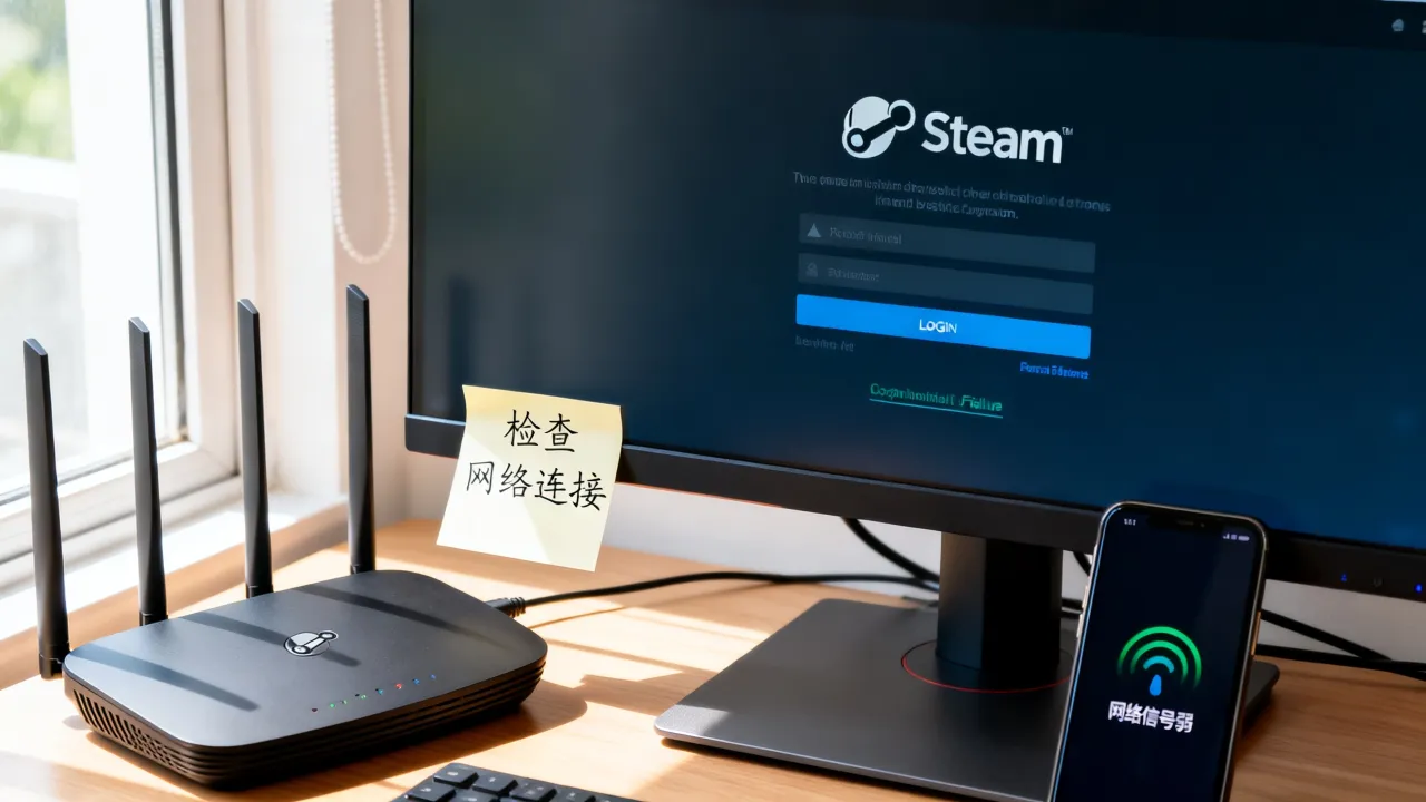 登入steam为什么无法连接服务器，登录失败怎么解决