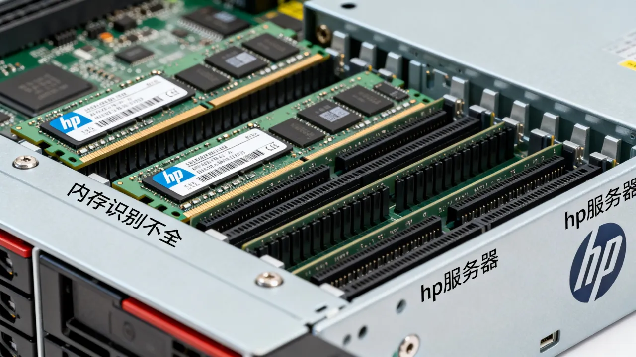 为什么hp服务器只读两块内存，服务器内存识别不全怎么办？