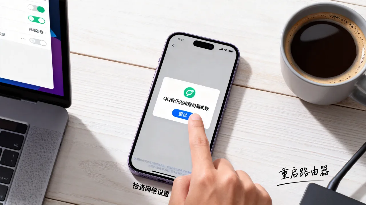 qq音乐为什么连接服务器失败，听歌时频繁断开怎么解决
