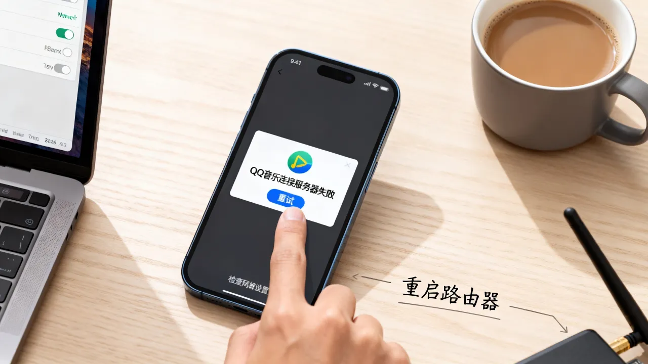 qq音乐为什么连接服务器失败，听歌时频繁断开怎么解决