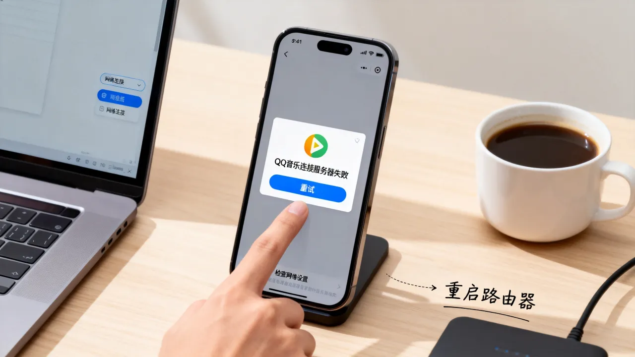 qq音乐为什么连接服务器失败，听歌时频繁断开怎么解决