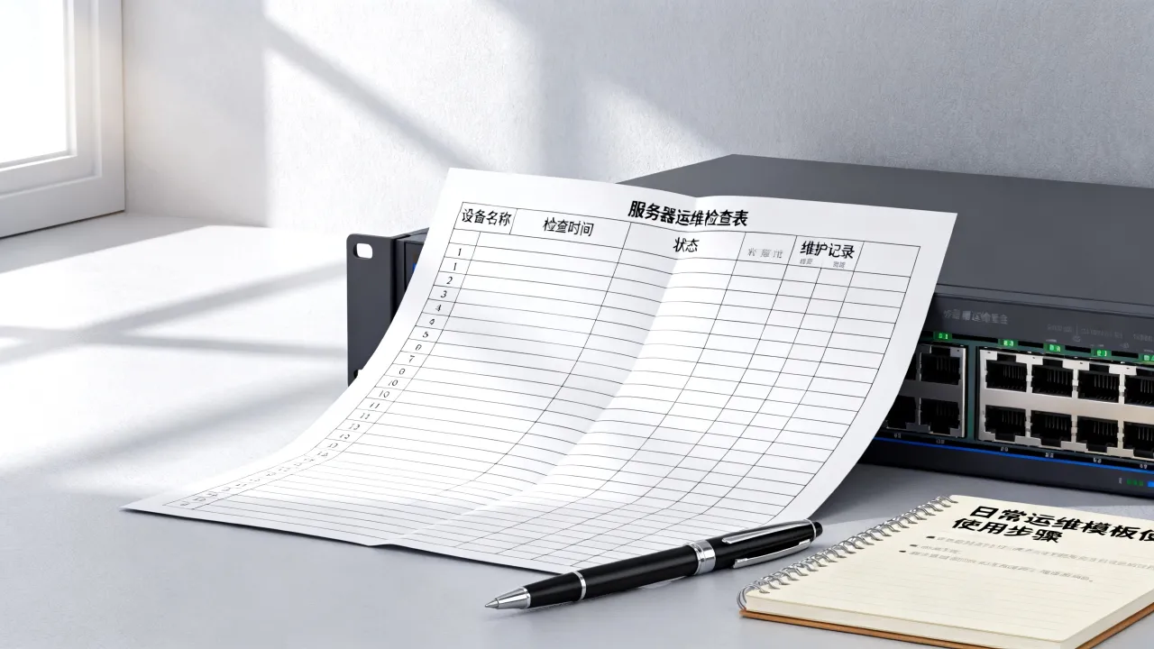 服务器运维检查表包含哪些内容，日常运维检查表模板怎么用？
