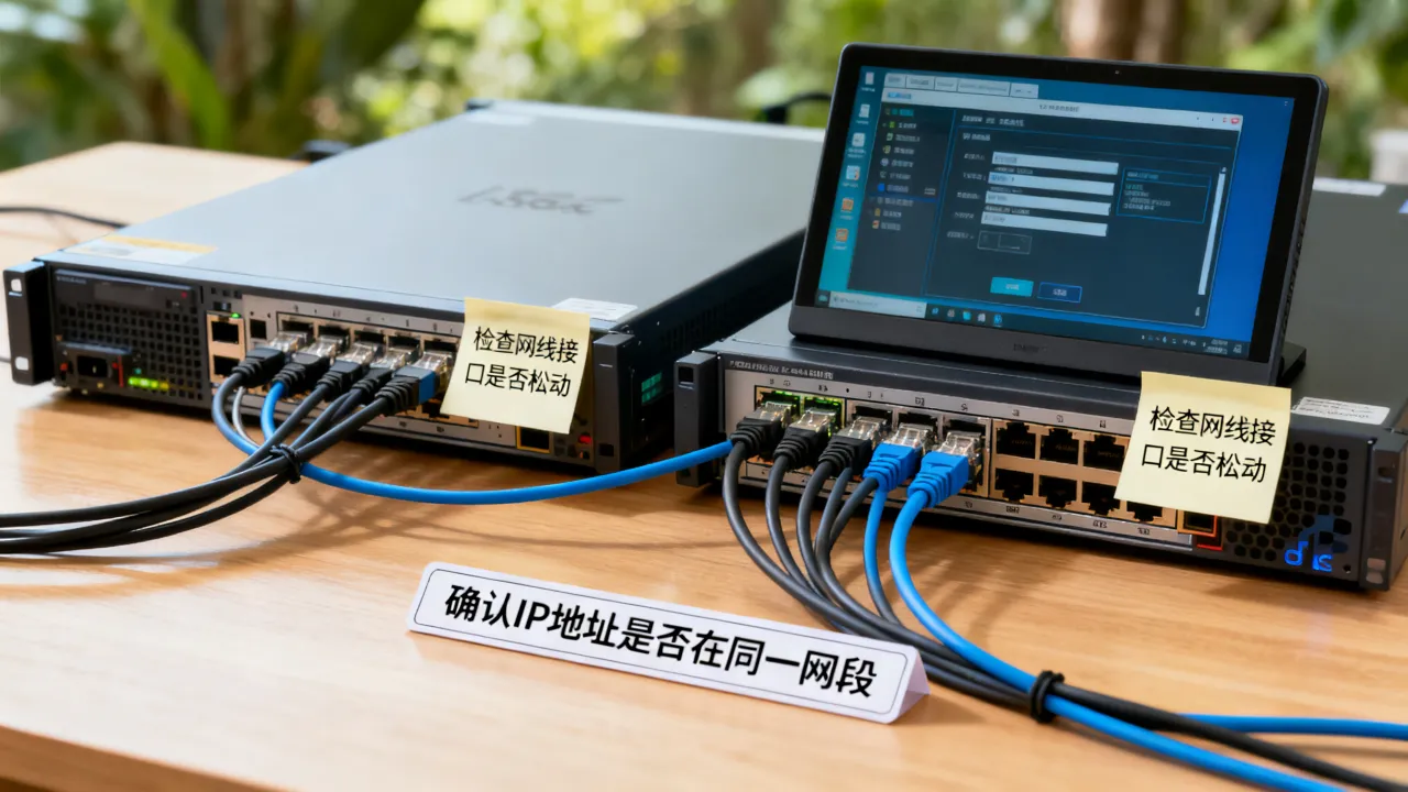 两台服务器网线直连为什么ping不到，如何解决？