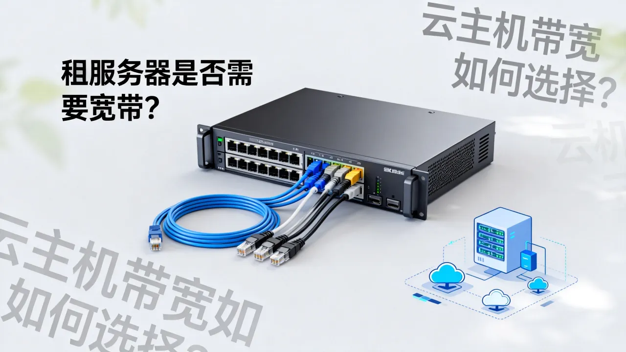 租服务器还需要宽带吗，云主机带宽大小如何选择？