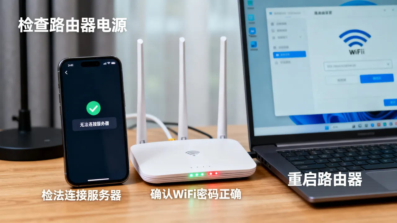 为什么连不上wifi服务器，wifi无法连接服务器怎么解决