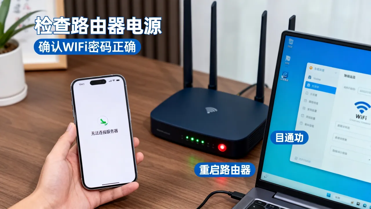 为什么连不上wifi服务器，wifi无法连接服务器怎么解决