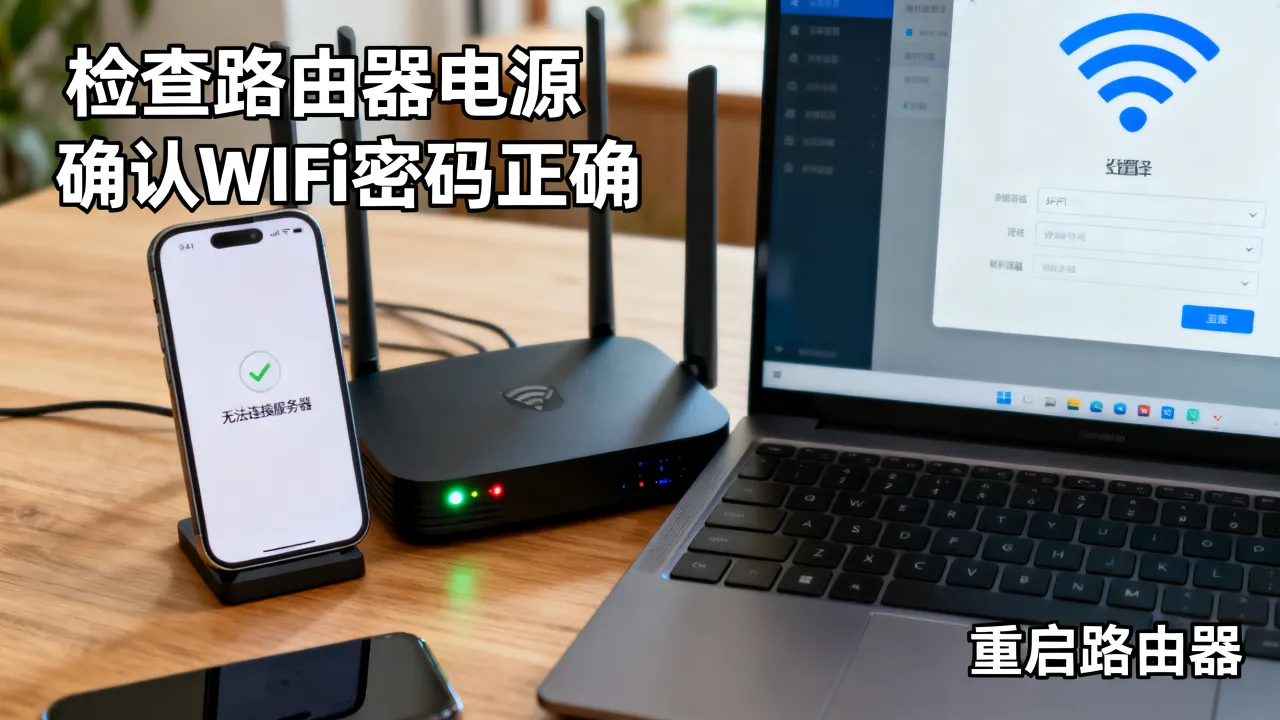 为什么连不上wifi服务器，wifi无法连接服务器怎么解决