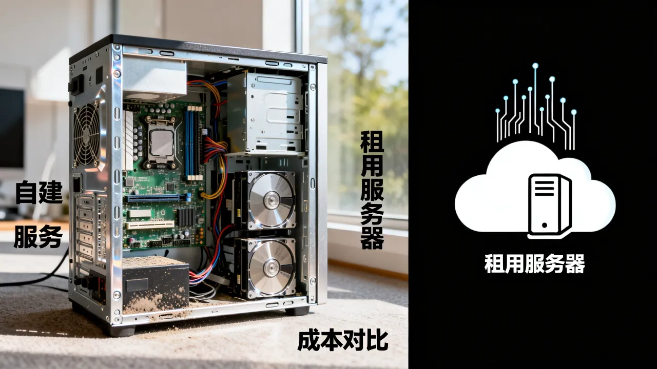 为什么不自己搭服务器，自建服务器和租用服务器哪个更划算