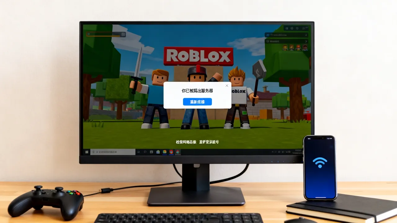 roblox为什么显示你已被踢出服务器，被踢出游戏怎么解决？