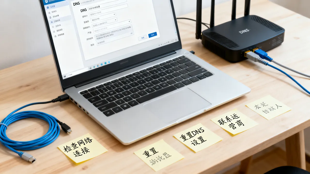 为什么DNS连接显示不了服务器名，DNS服务器名无法解析怎么办