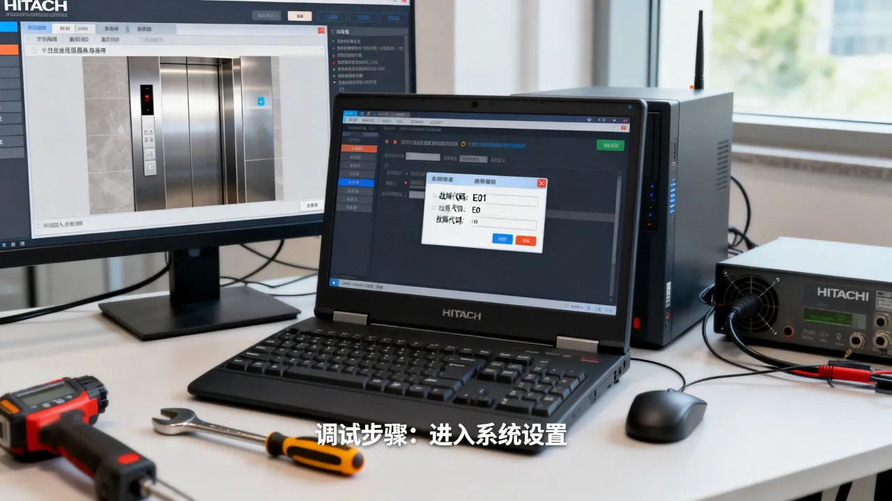 日立电梯维保服务器怎么调试，常见故障代码怎么清除？