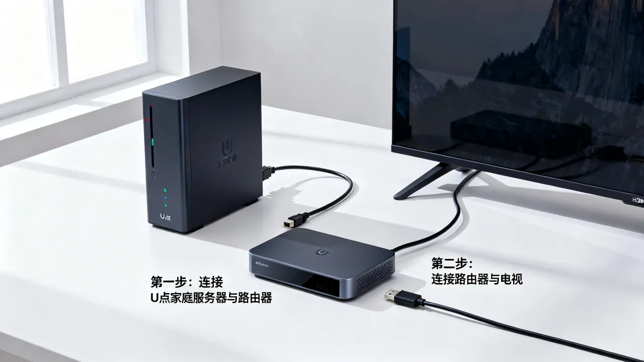 U点家庭服务器电视与有线宽带需要路由器吗？怎么连接？