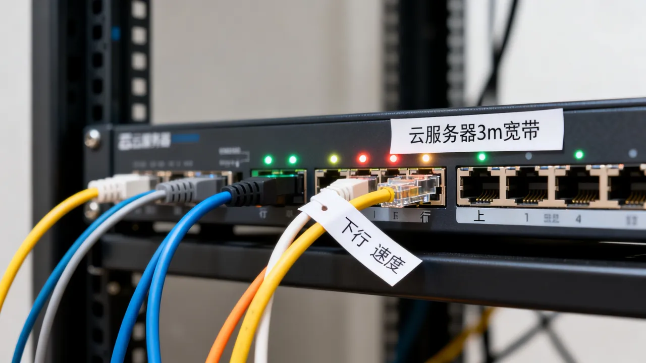 云服务器3m宽带是上行还是下行，云服务器3m宽带速度多少