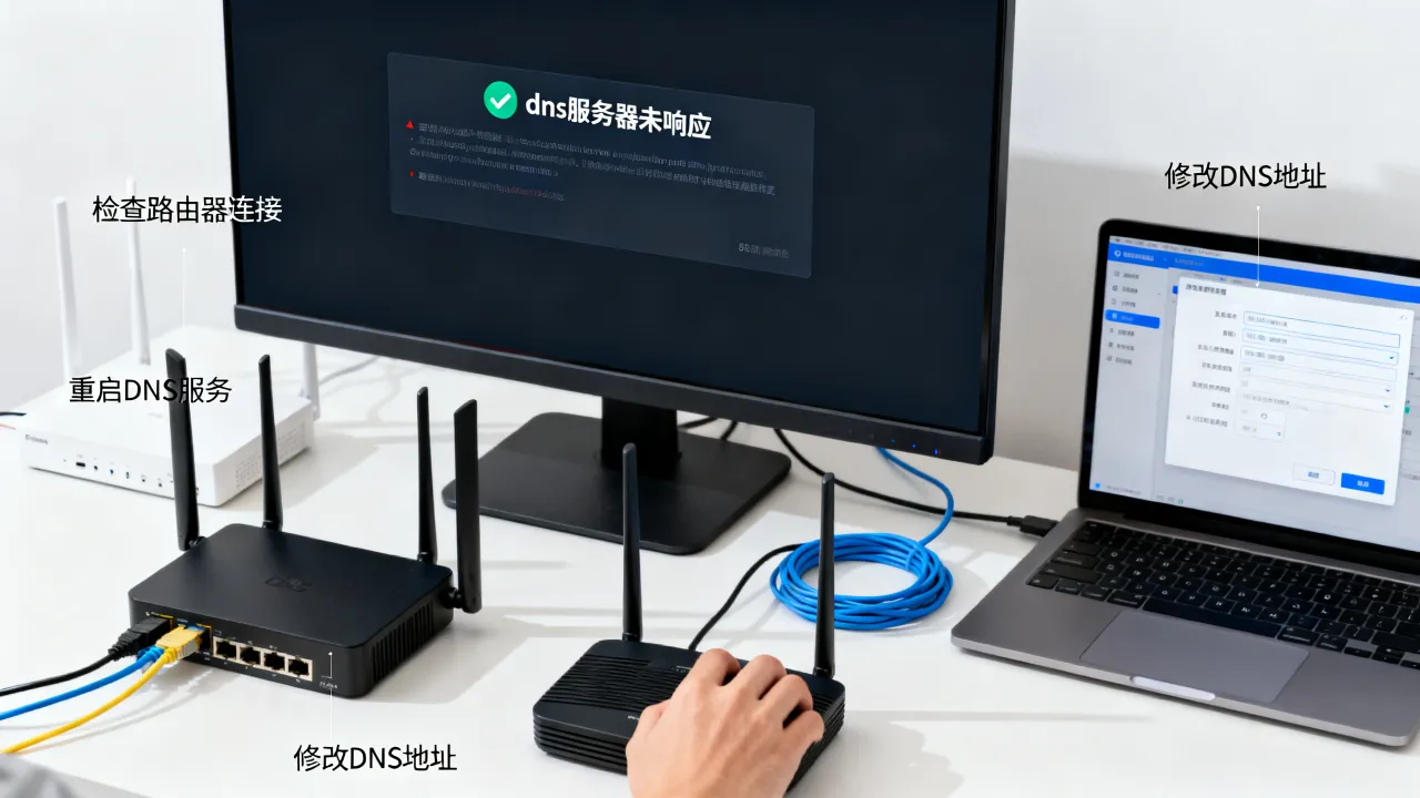 为什么电脑显示dns服务器未响应，dns服务器未响应怎么解决