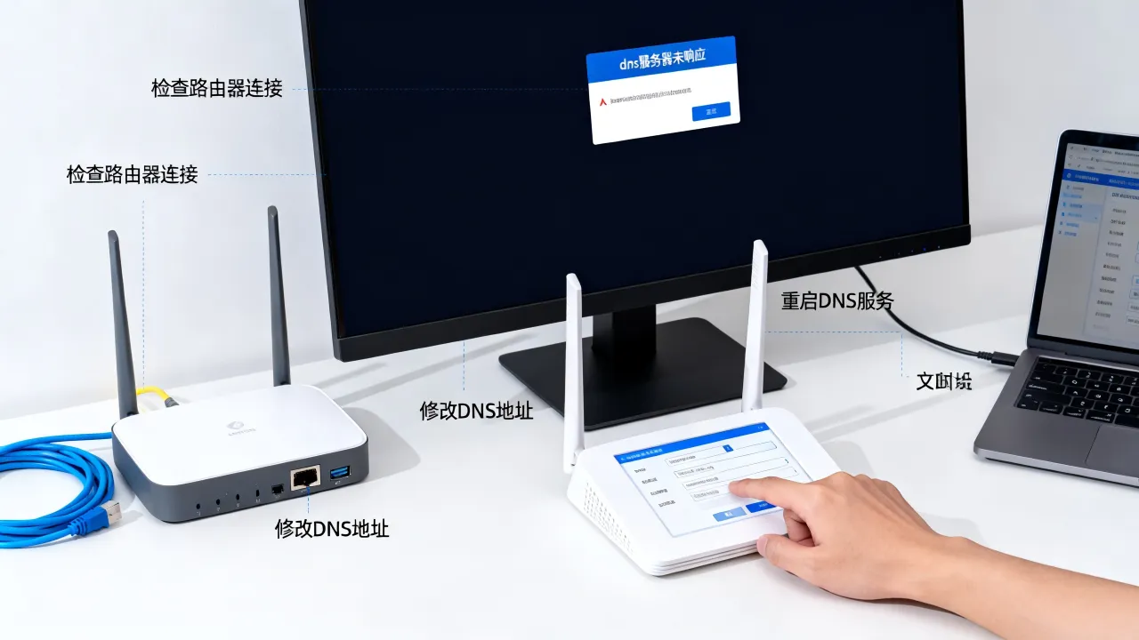为什么电脑显示dns服务器未响应，dns服务器未响应怎么解决