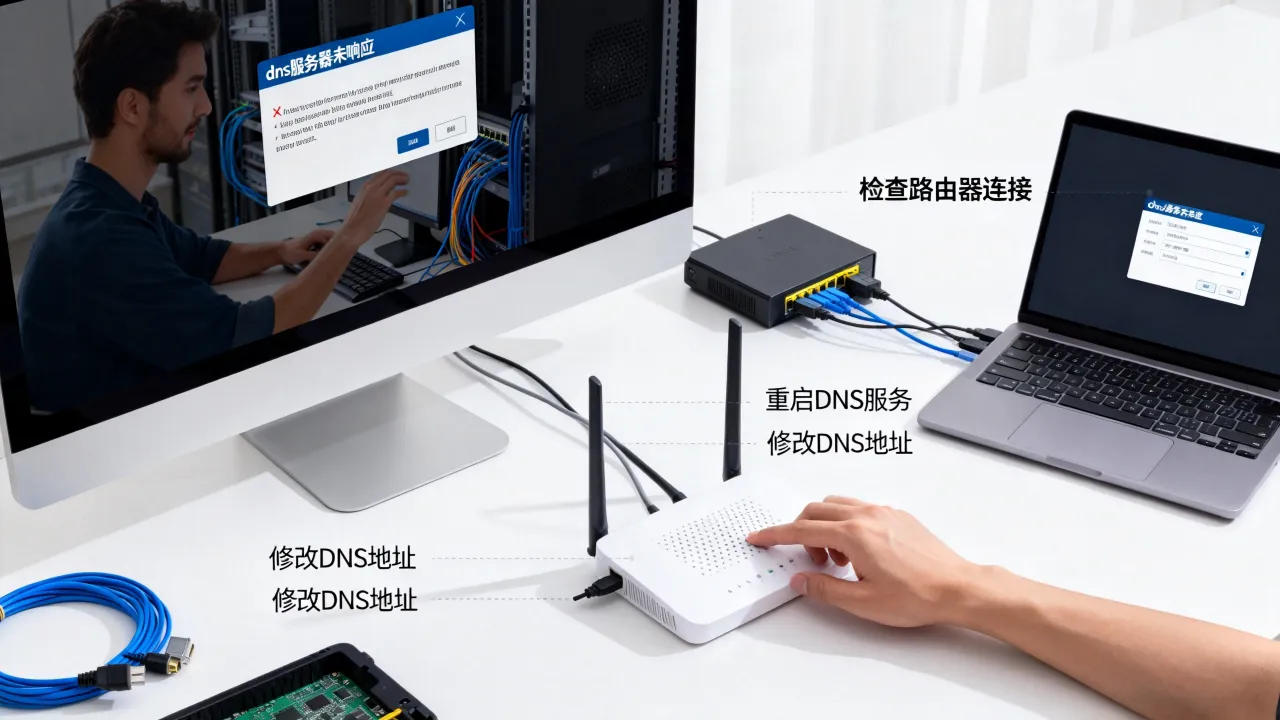 为什么电脑显示dns服务器未响应，dns服务器未响应怎么解决