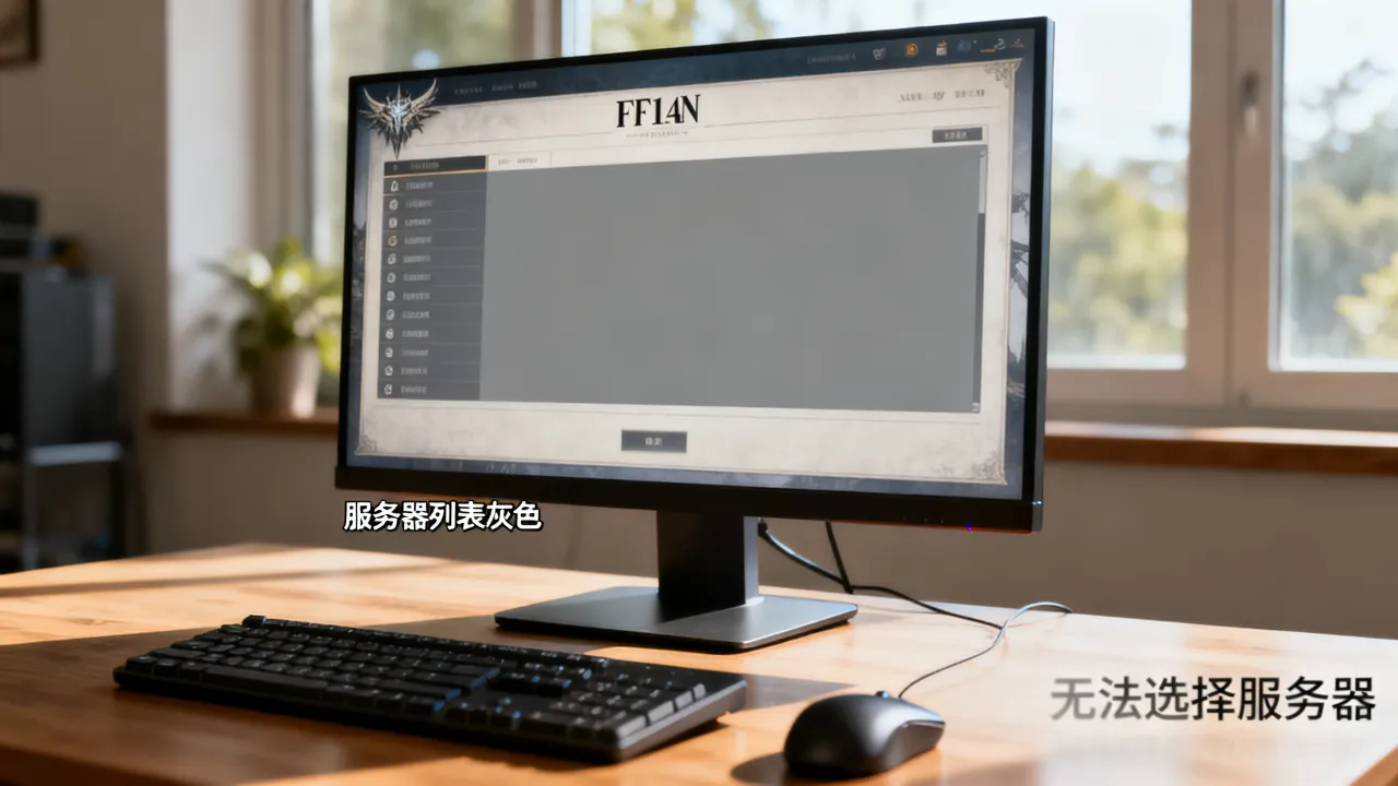 FF14为什么不能选服务器，登录时服务器列表灰色怎么办