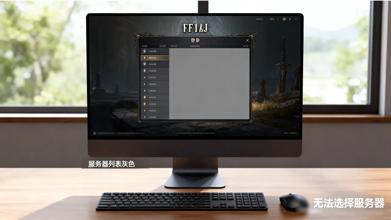 FF14为什么不能选服务器，登录时服务器列表灰色怎么办