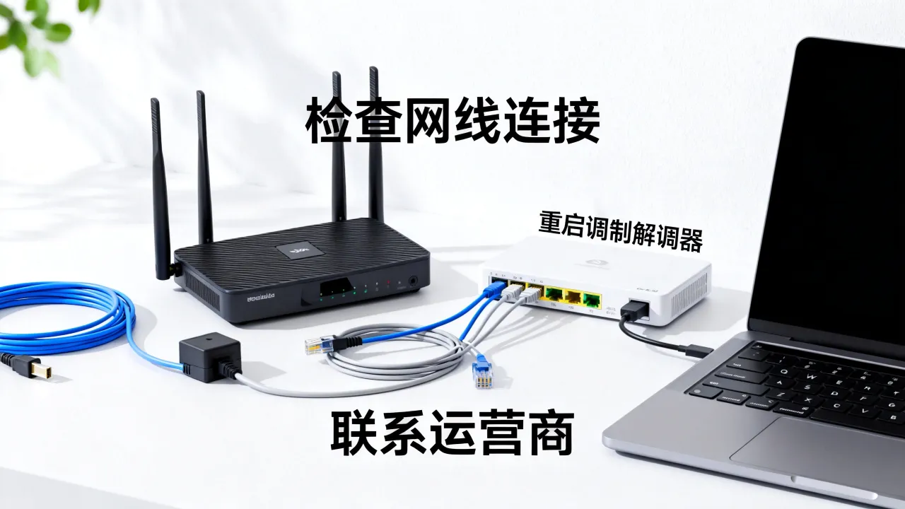 宽带服务器无应答怎么解决,网络连接失败排查方法