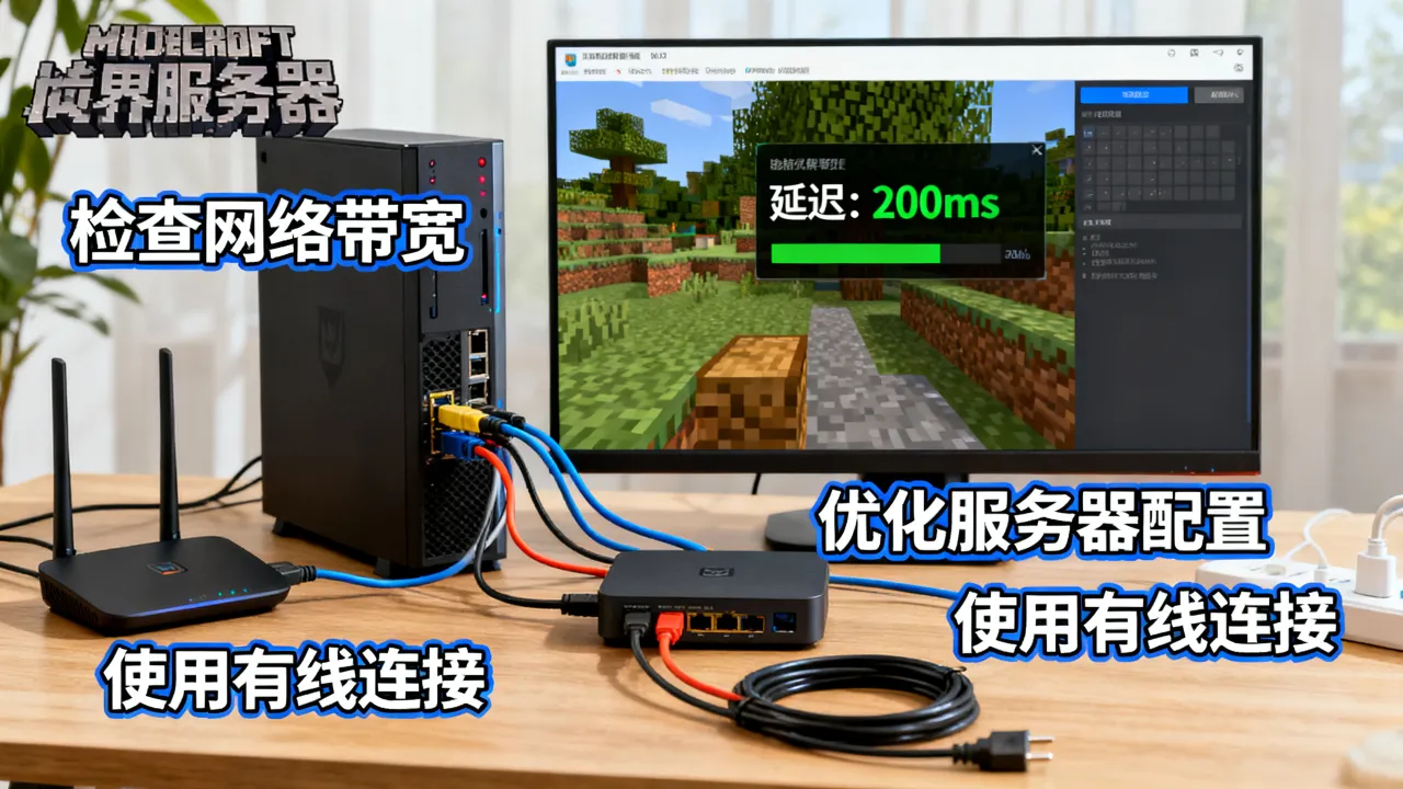 我的世界服务器网速慢怎么办，如何提升我的世界服务器网络延迟？