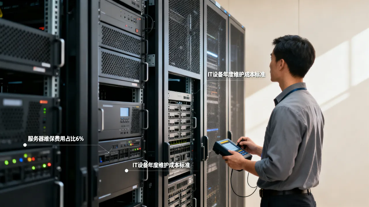 服务器维保费用占比6%合理吗，IT设备年度维护成本标准是多少
