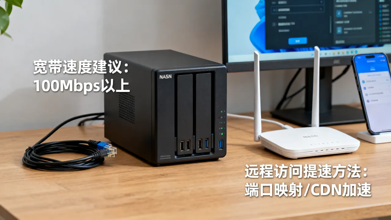 NAS服务器宽带速度多少才够用？远程访问外网怎么提速