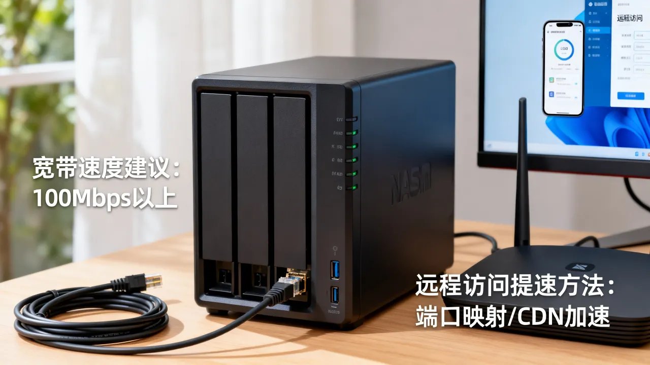 NAS服务器宽带速度多少才够用？远程访问外网怎么提速
