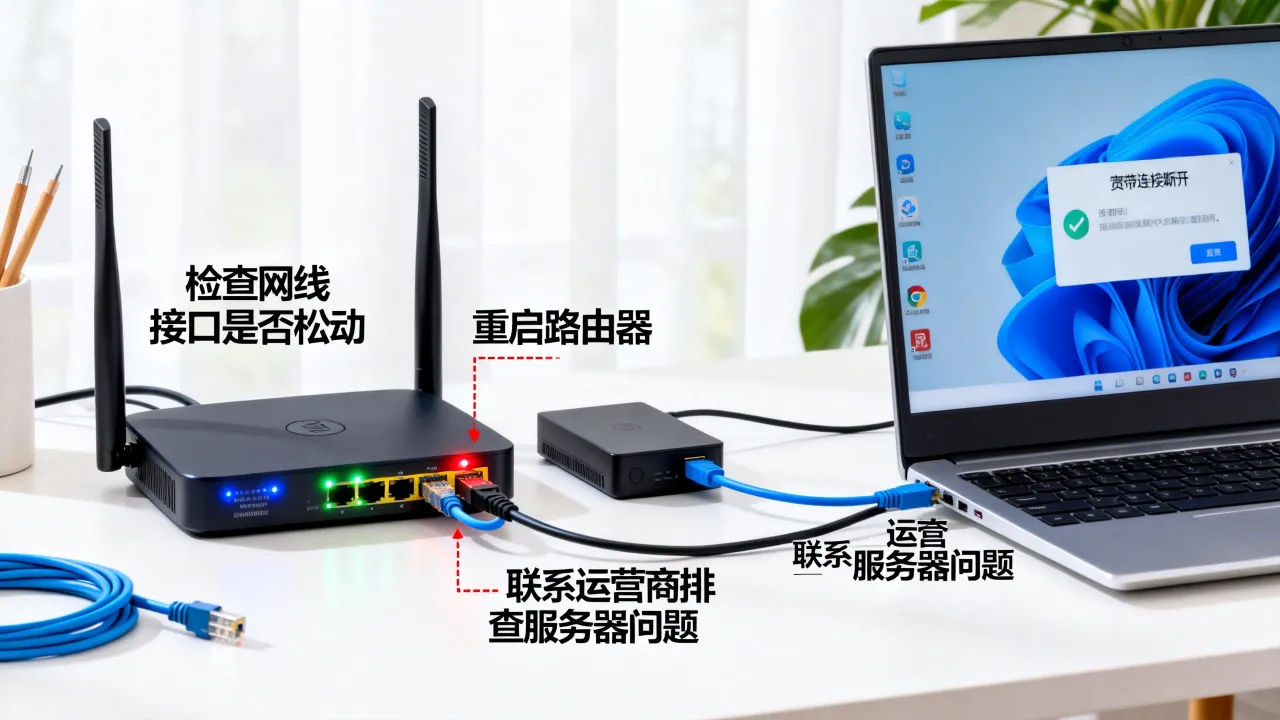 宽带断开服务器怎么回事？宽带连接频繁断开如何解决