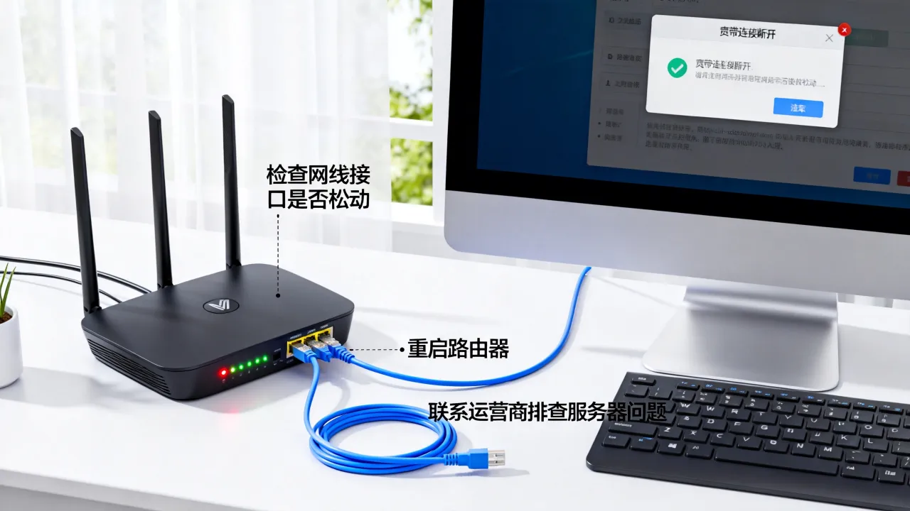 宽带断开服务器怎么回事？宽带连接频繁断开如何解决
