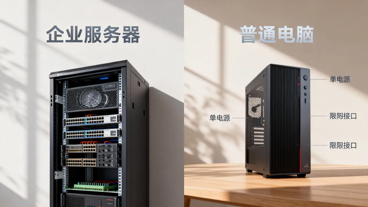 为什么装服务器电脑，企业选择服务器而非普通电脑的原因有哪些？