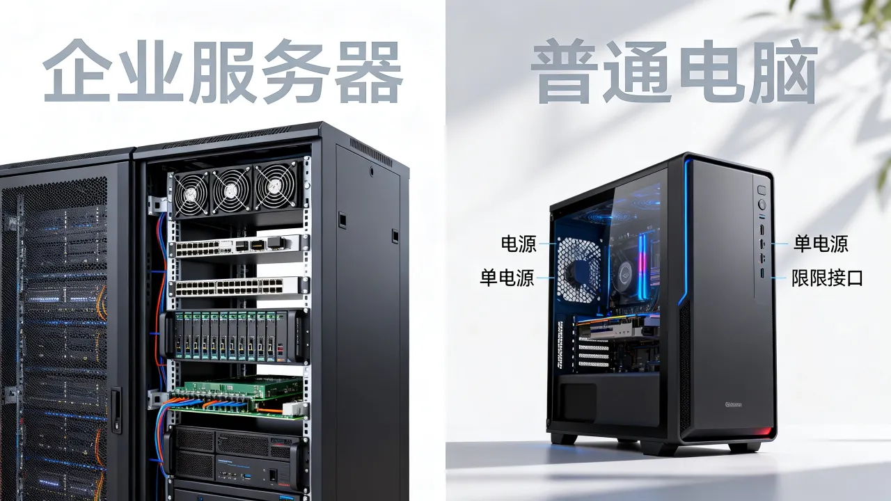 为什么装服务器电脑，企业选择服务器而非普通电脑的原因有哪些？