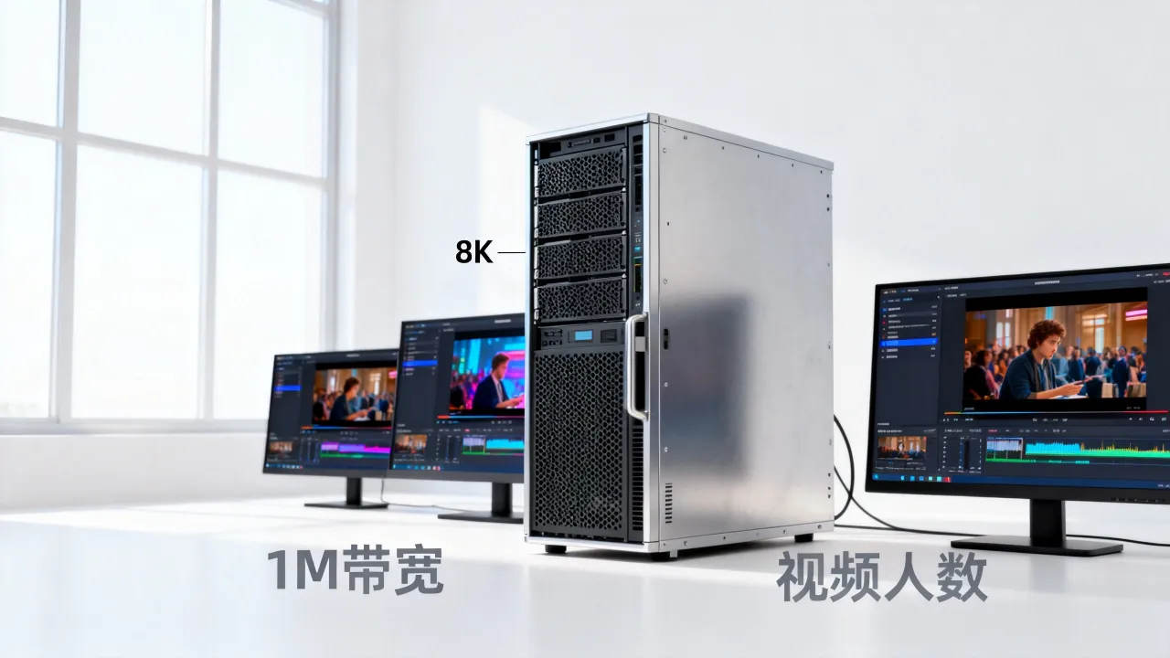 服务器1M宽带能带几个人看视频，服务器一兆带宽够几个人用？