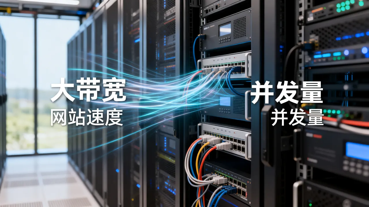 服务器大宽带有什么用？大带宽对网站速度和并发量影响有多大？
