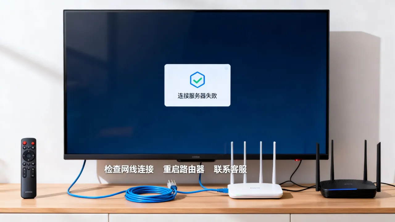 宽带电视连接服务器失败怎么办，宽带电视无法连接服务器怎么解决