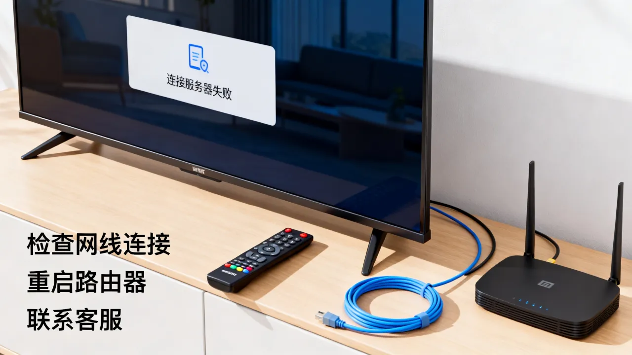 宽带电视连接服务器失败怎么办，宽带电视无法连接服务器怎么解决