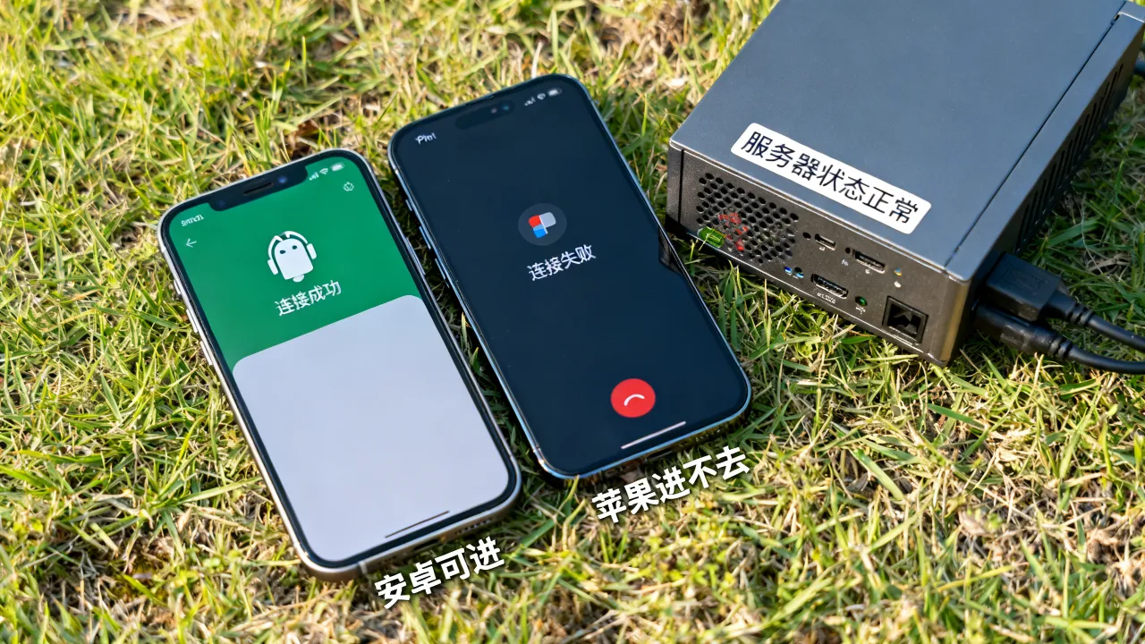 app服务器为什么会安卓能进苹果进不去呢，安卓能进苹果进不去怎么办