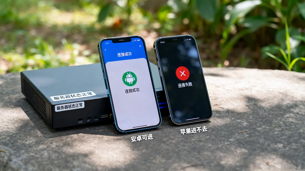 app服务器为什么会安卓能进苹果进不去呢，安卓能进苹果进不去怎么办