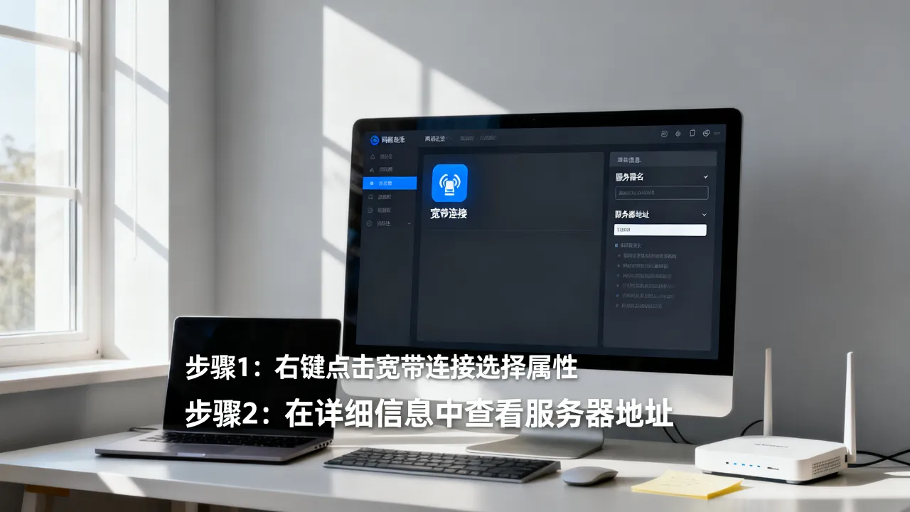 宽带连接的服务器名是什么？怎么查看宽带连接服务器地址