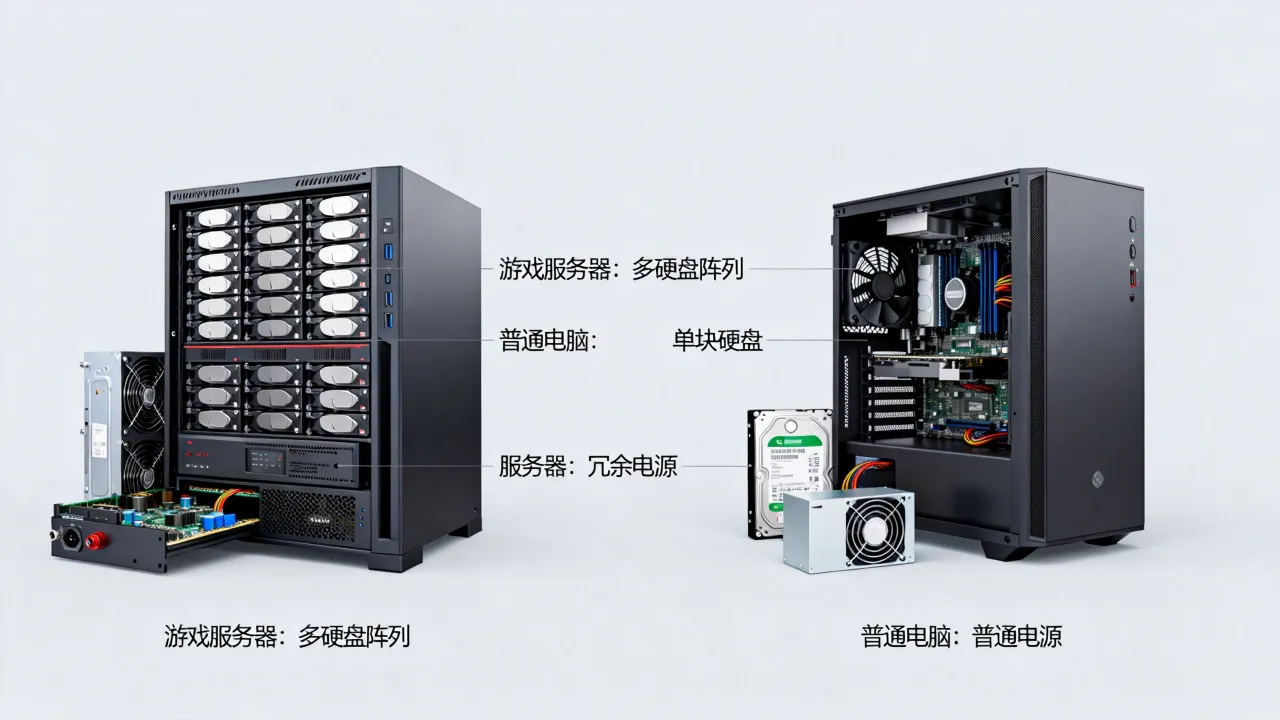 游戏为什么叫服务器？游戏服务器和普通电脑有何区别？