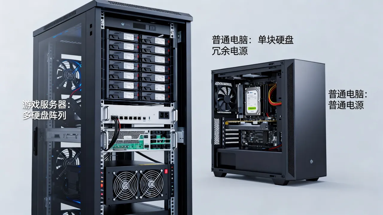 游戏为什么叫服务器？游戏服务器和普通电脑有何区别？