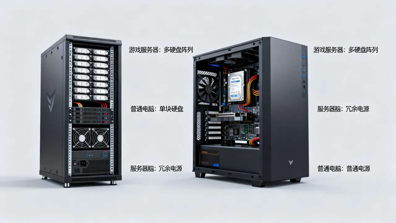 游戏为什么叫服务器？游戏服务器和普通电脑有何区别？