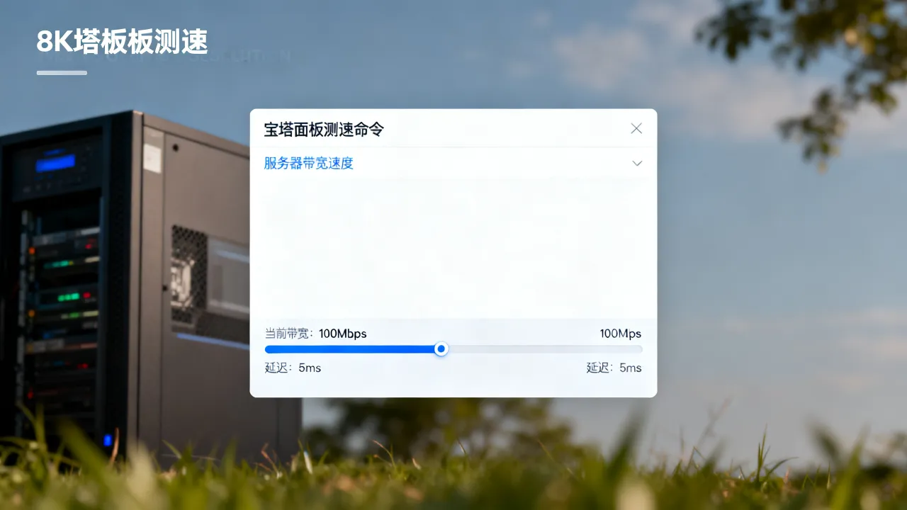 宝塔面板怎么测服务器网速？宝塔面板测速命令是什么，如何用宝塔查看服务器带宽速度？