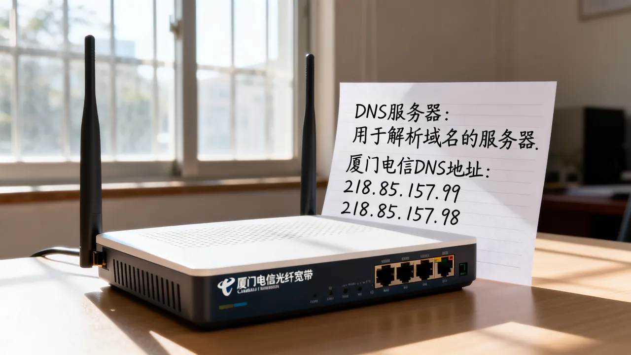 厦门电信光纤宽带DNS服务器是啥，厦门电信DNS地址是多少？